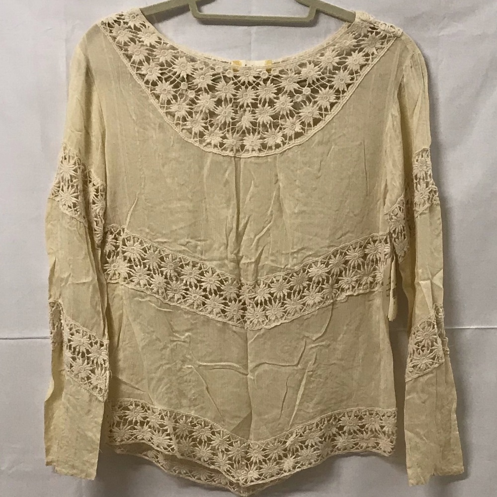 Altar’d State Cream and Lace Top Size XS